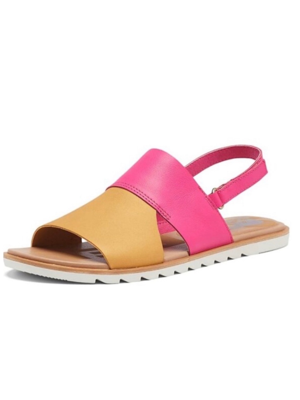 SOREL Ella II Slingback Sandals, Pilsner/Fuschia Fizz Size 8.5